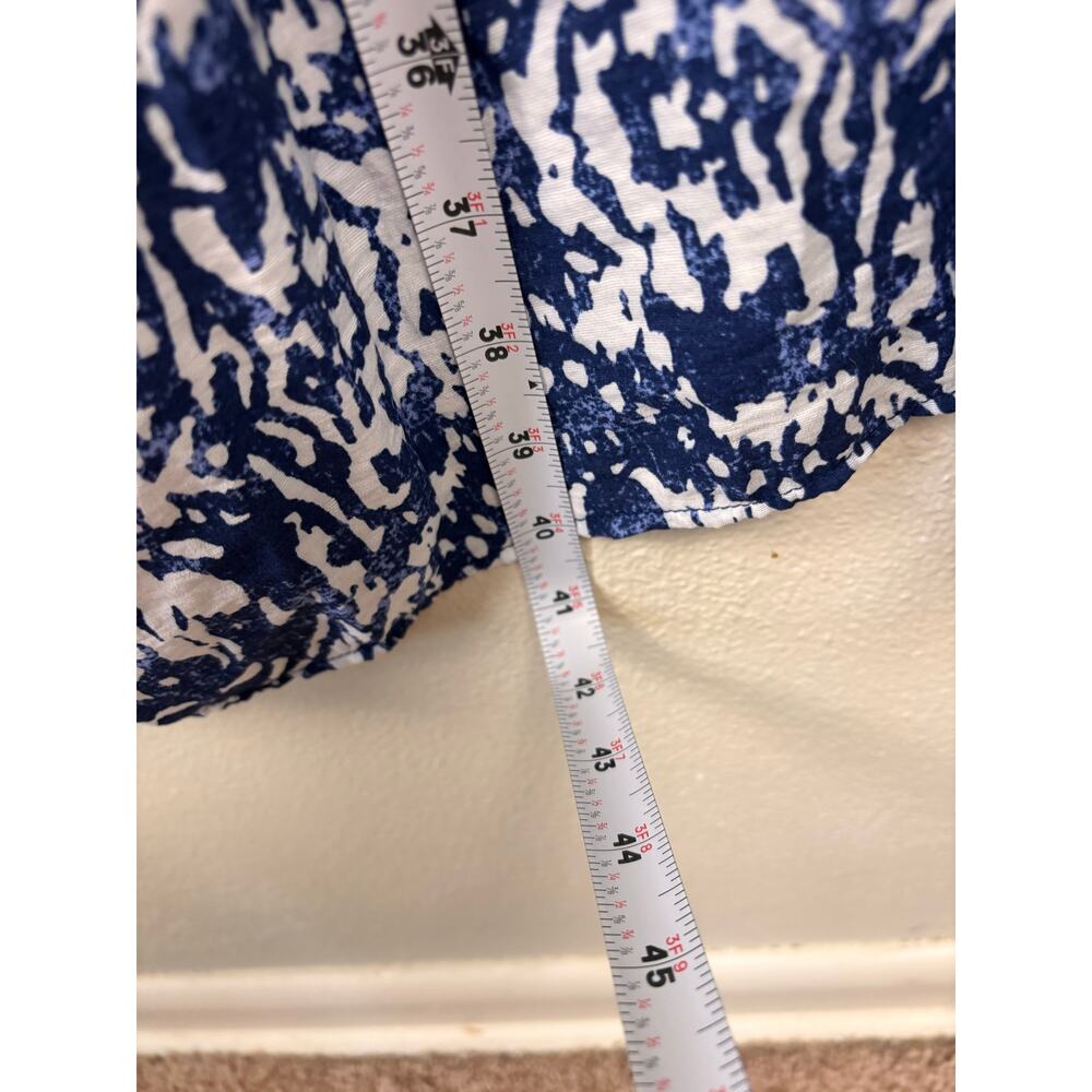Abercrombie & Fitch Cutout Maxi Dress Blue White Boho Long Sleeve XS Going Out - Picture 7 of 7